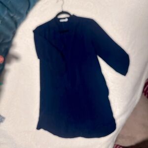 Shirt dress with pockets